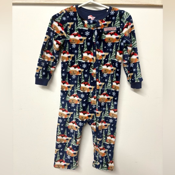 Vineyard Vines Holiday Fleece Sleeper 12-18 Months - Picture 1 of 5